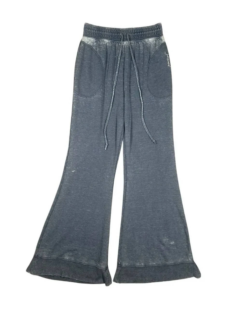 NWT Free People Intimately Cozy Cool Girl Lounge Flare Pant Dark Sapphire Blue S